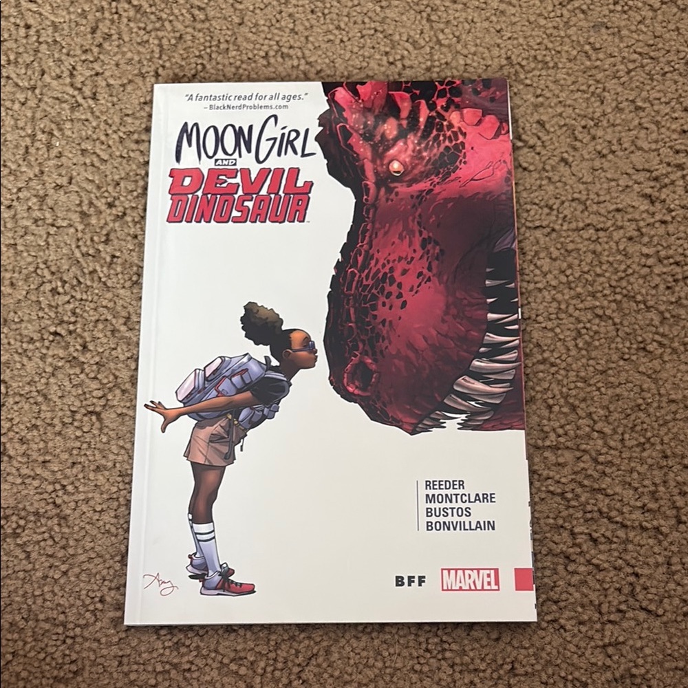 Marvel Moon Girl and Devil Dinosaur Comic - Red and White